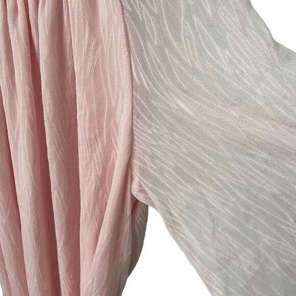 House of Harlow 1960 x Revolve Pink Sheer Tie Waist Mini Dress in Size Medium - Picture 5 of 8